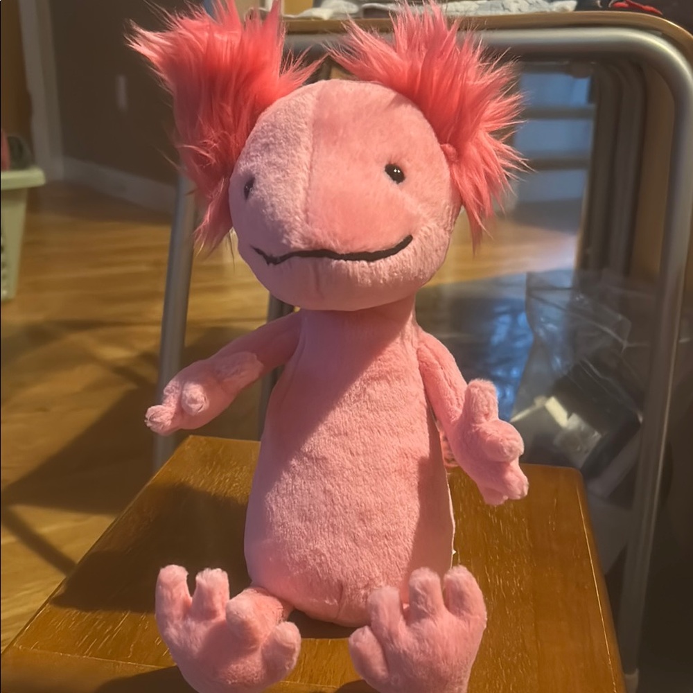 Jellycat Pink Stuffed Animal with Fluffy Ears and Cheerful Smile - Picture 4 of 4